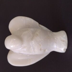 White Agate Angel Carving